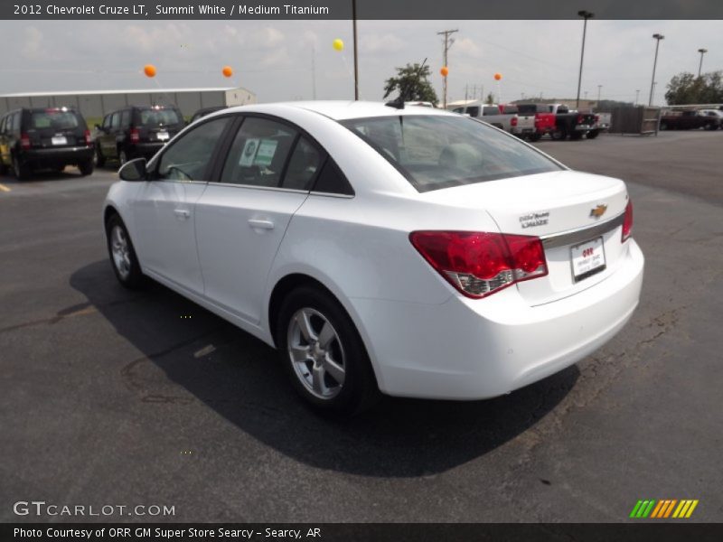 Summit White / Medium Titanium 2012 Chevrolet Cruze LT