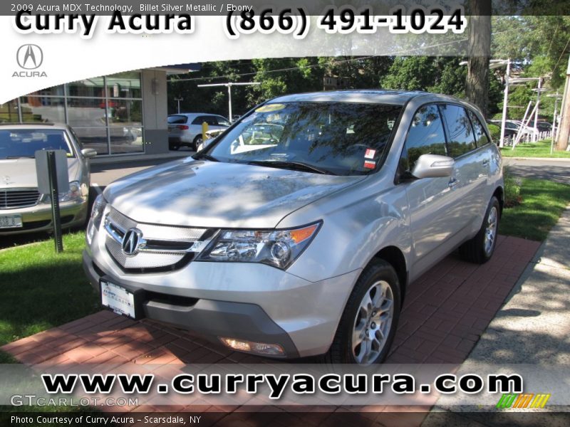 Billet Silver Metallic / Ebony 2009 Acura MDX Technology