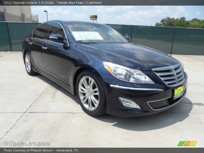 Twilight Blue Pearl / Cashmere 2012 Hyundai Genesis 3.8 Sedan
