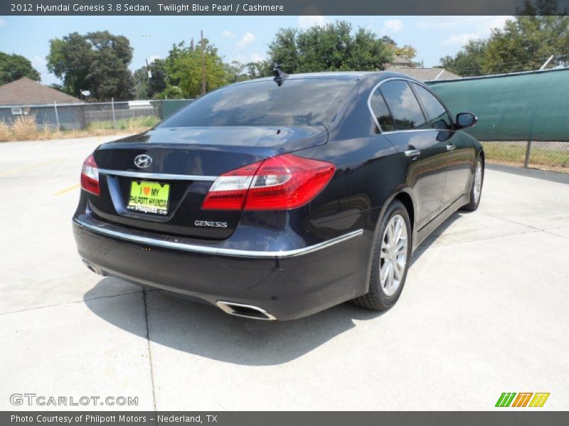 Twilight Blue Pearl / Cashmere 2012 Hyundai Genesis 3.8 Sedan