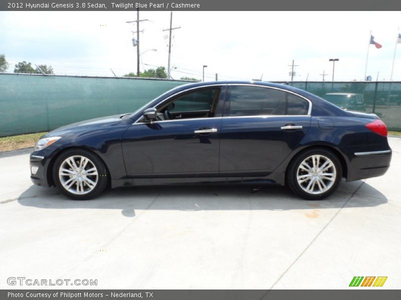 Twilight Blue Pearl / Cashmere 2012 Hyundai Genesis 3.8 Sedan