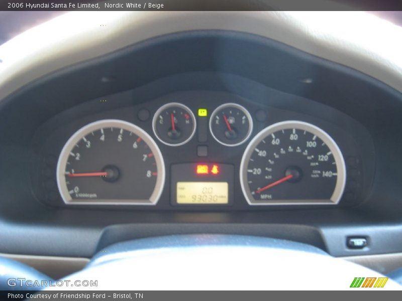 Nordic White / Beige 2006 Hyundai Santa Fe Limited