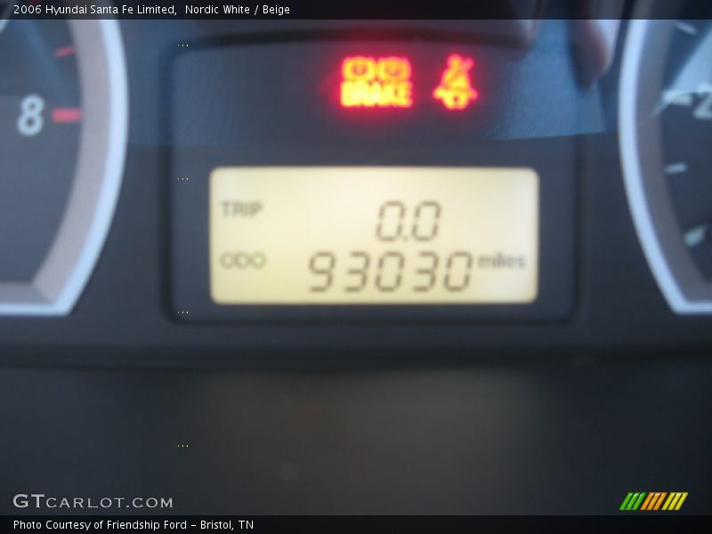 Nordic White / Beige 2006 Hyundai Santa Fe Limited