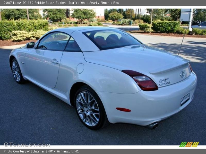 Starfire White Pearl / Pimento Red 2007 Lexus SC 430 Pebble Beach Edition