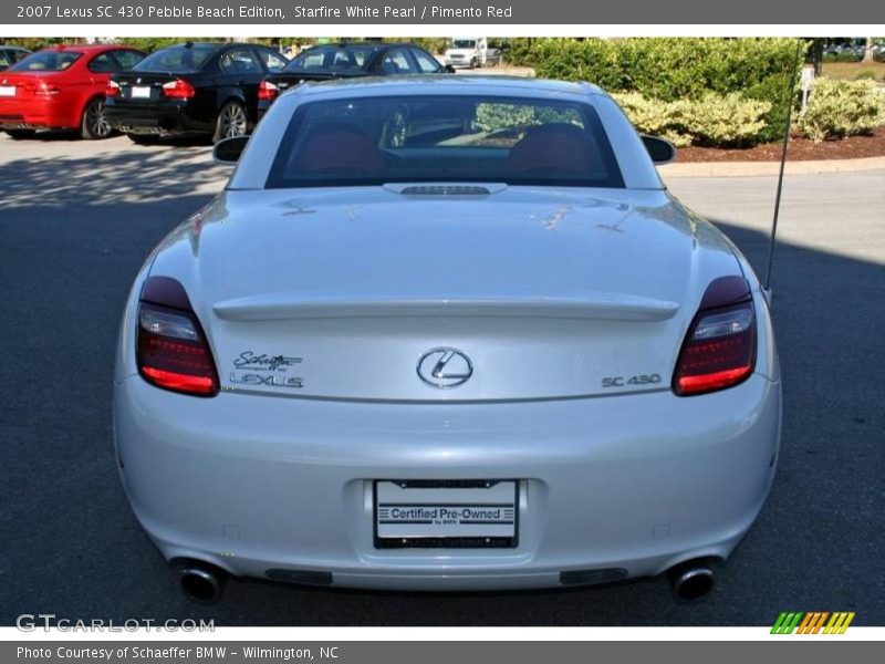 Starfire White Pearl / Pimento Red 2007 Lexus SC 430 Pebble Beach Edition