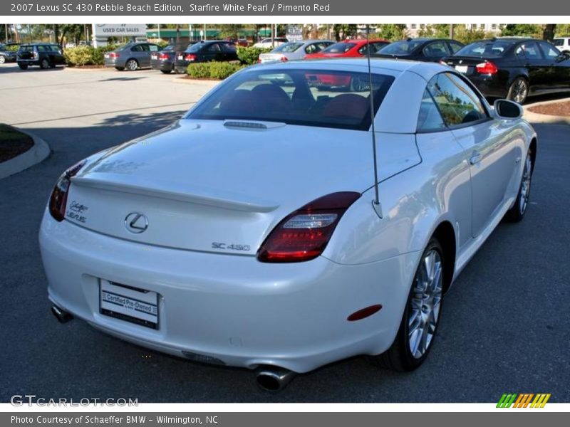 Starfire White Pearl / Pimento Red 2007 Lexus SC 430 Pebble Beach Edition