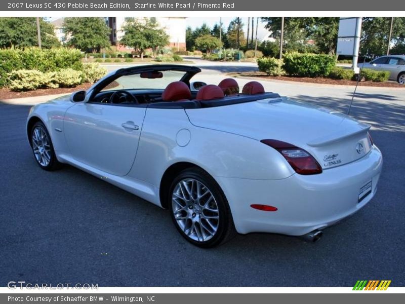 Starfire White Pearl / Pimento Red 2007 Lexus SC 430 Pebble Beach Edition