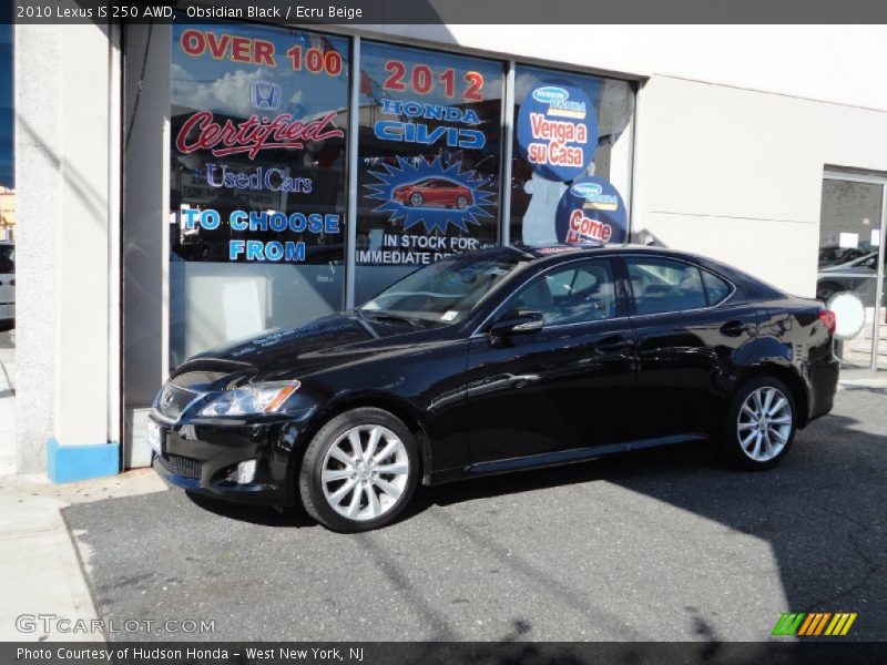 Obsidian Black / Ecru Beige 2010 Lexus IS 250 AWD