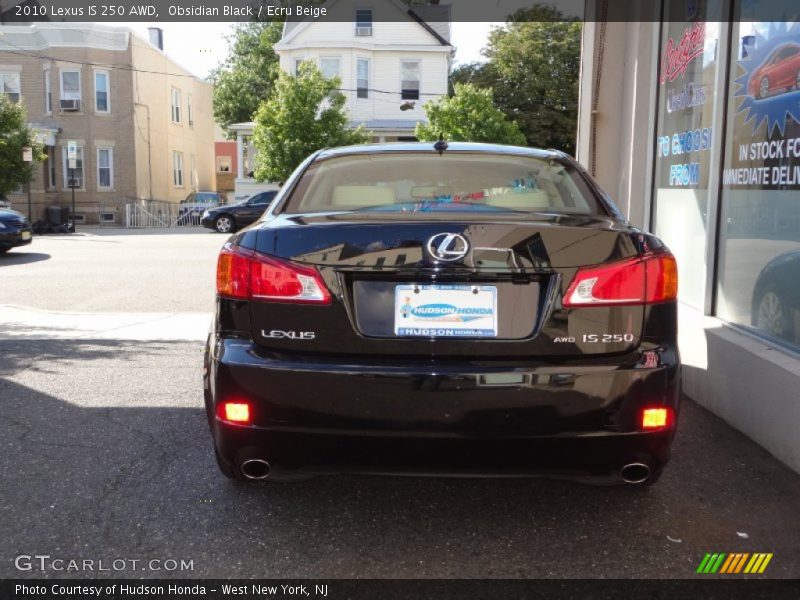 Obsidian Black / Ecru Beige 2010 Lexus IS 250 AWD