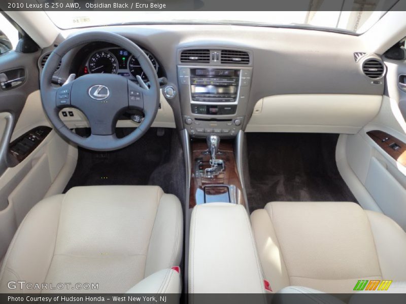 Obsidian Black / Ecru Beige 2010 Lexus IS 250 AWD