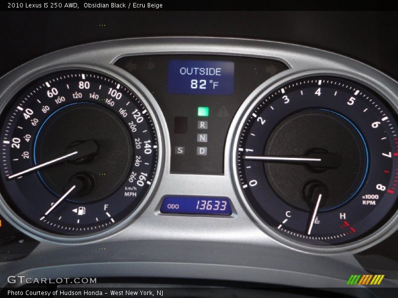Obsidian Black / Ecru Beige 2010 Lexus IS 250 AWD