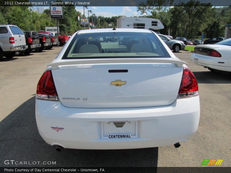 Summit White / Neutral 2012 Chevrolet Impala LT