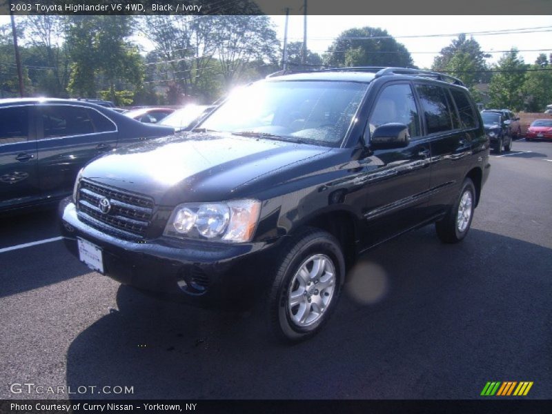 Black / Ivory 2003 Toyota Highlander V6 4WD