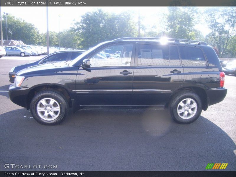 Black / Ivory 2003 Toyota Highlander V6 4WD