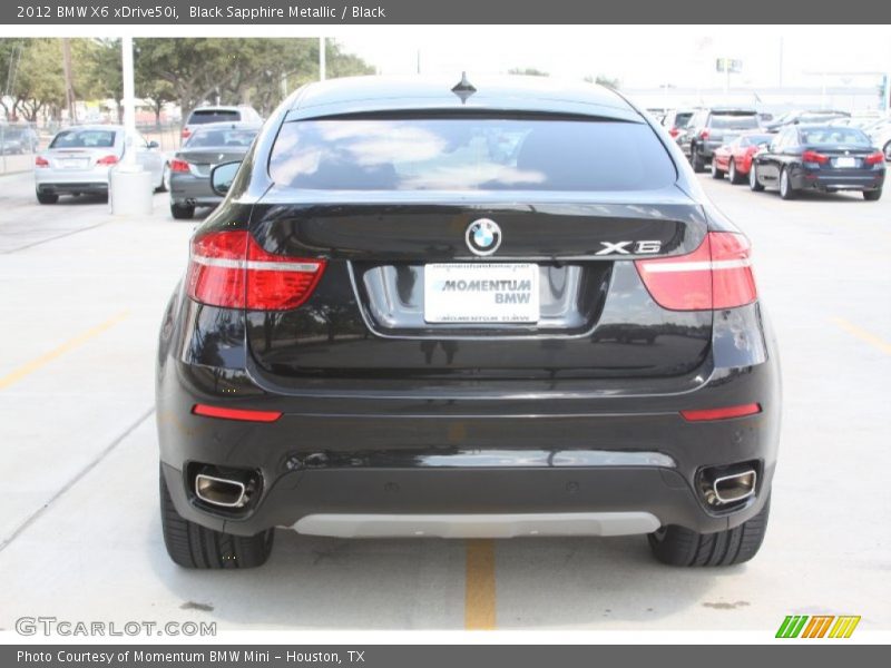 Black Sapphire Metallic / Black 2012 BMW X6 xDrive50i