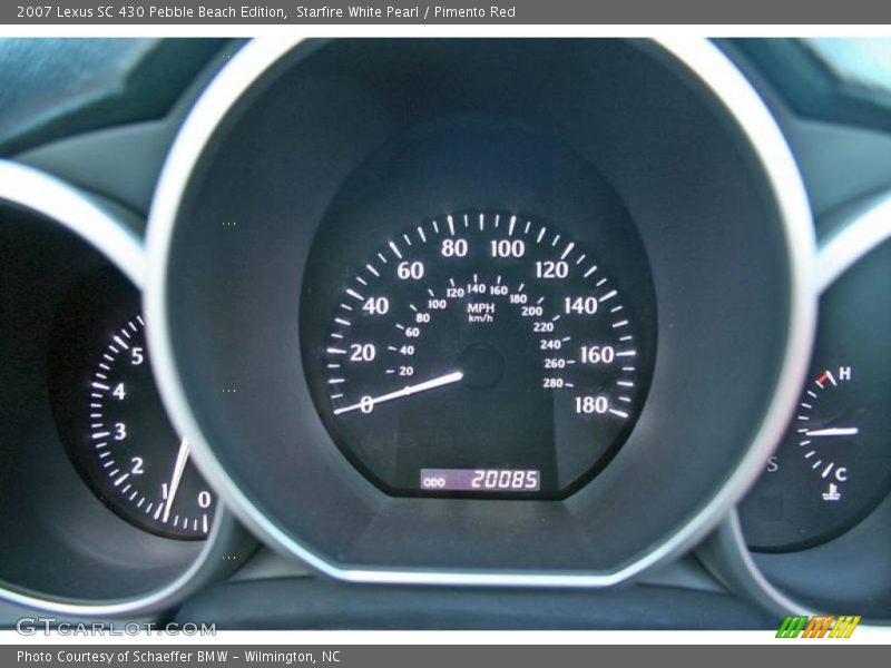 Starfire White Pearl / Pimento Red 2007 Lexus SC 430 Pebble Beach Edition