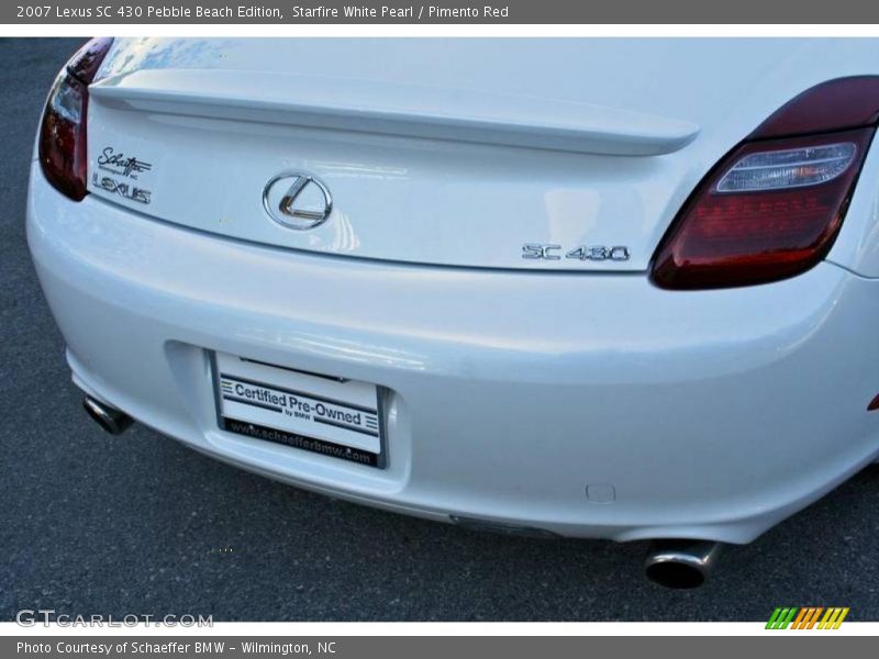 Starfire White Pearl / Pimento Red 2007 Lexus SC 430 Pebble Beach Edition