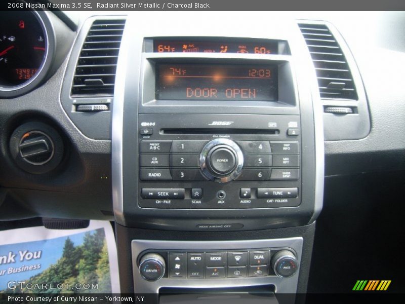 Radiant Silver Metallic / Charcoal Black 2008 Nissan Maxima 3.5 SE