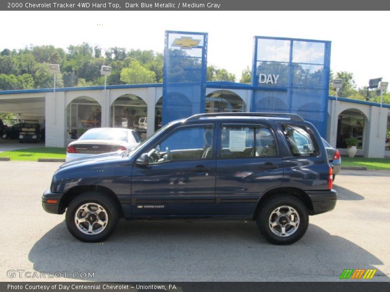 Dark Blue Metallic / Medium Gray 2000 Chevrolet Tracker 4WD Hard Top