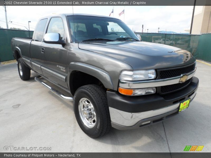 Medium Charcoal Gray Metallic / Graphite 2002 Chevrolet Silverado 2500 LS Extended Cab