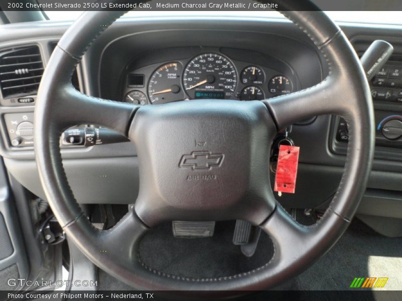 Medium Charcoal Gray Metallic / Graphite 2002 Chevrolet Silverado 2500 LS Extended Cab