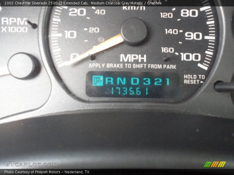 Medium Charcoal Gray Metallic / Graphite 2002 Chevrolet Silverado 2500 LS Extended Cab