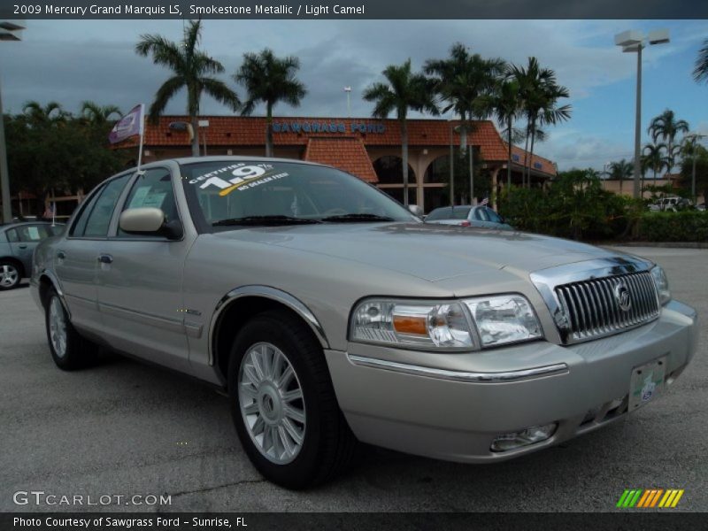 Smokestone Metallic / Light Camel 2009 Mercury Grand Marquis LS