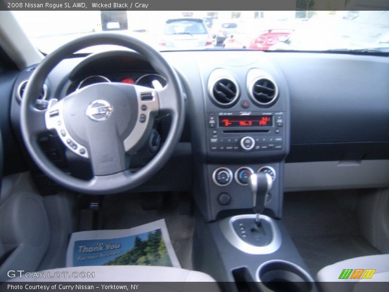 Wicked Black / Gray 2008 Nissan Rogue SL AWD