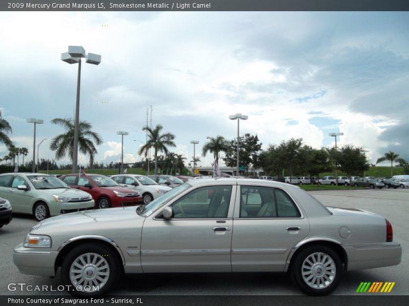 Smokestone Metallic / Light Camel 2009 Mercury Grand Marquis LS