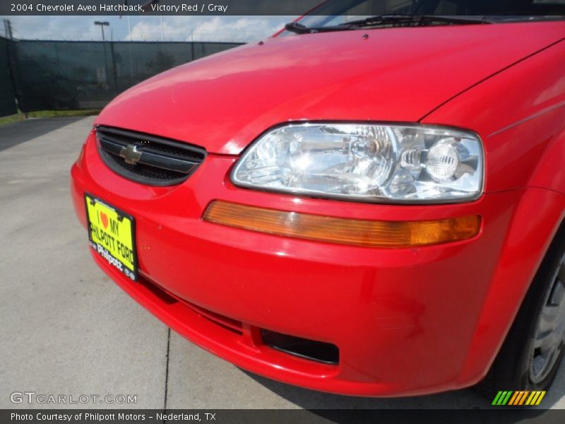 Victory Red / Gray 2004 Chevrolet Aveo Hatchback