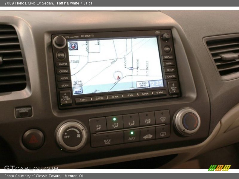 Taffeta White / Beige 2009 Honda Civic EX Sedan