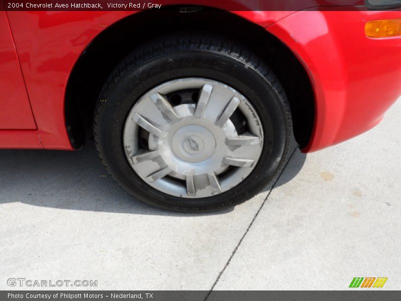 Victory Red / Gray 2004 Chevrolet Aveo Hatchback