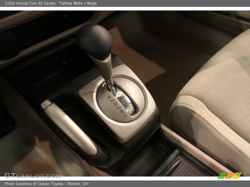 Taffeta White / Beige 2009 Honda Civic EX Sedan