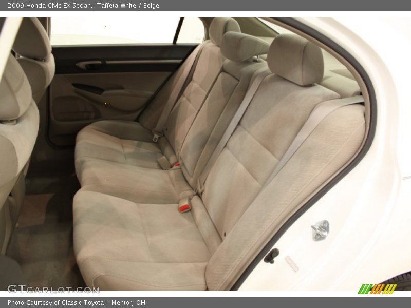 Taffeta White / Beige 2009 Honda Civic EX Sedan