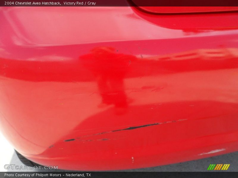 Victory Red / Gray 2004 Chevrolet Aveo Hatchback