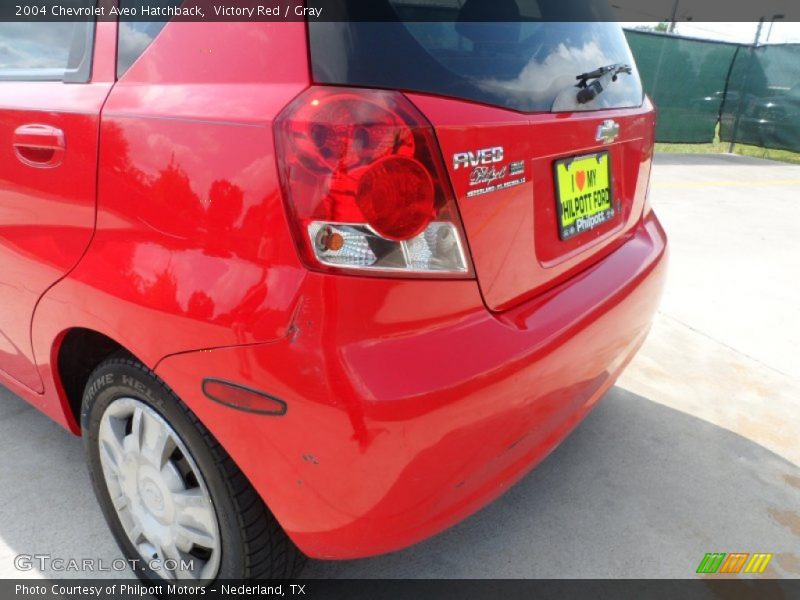 Victory Red / Gray 2004 Chevrolet Aveo Hatchback