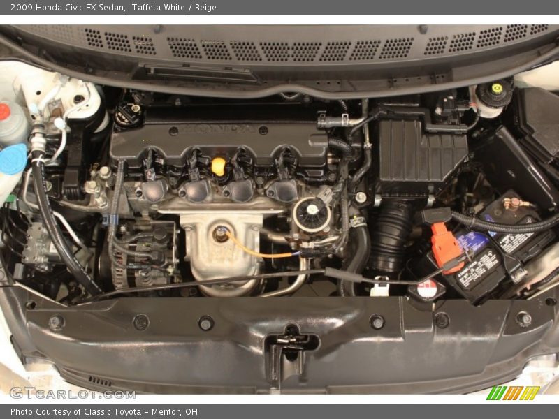 Taffeta White / Beige 2009 Honda Civic EX Sedan