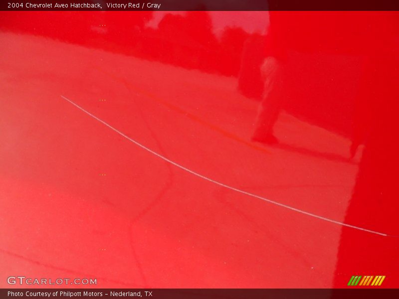 Victory Red / Gray 2004 Chevrolet Aveo Hatchback