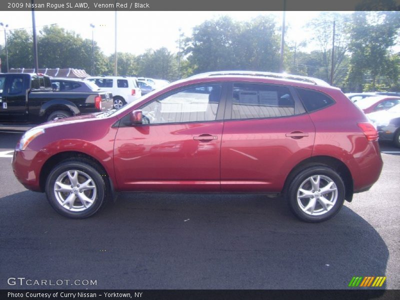 Venom Red / Black 2009 Nissan Rogue SL AWD