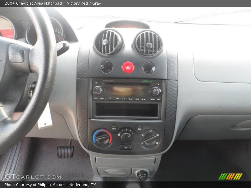 Victory Red / Gray 2004 Chevrolet Aveo Hatchback
