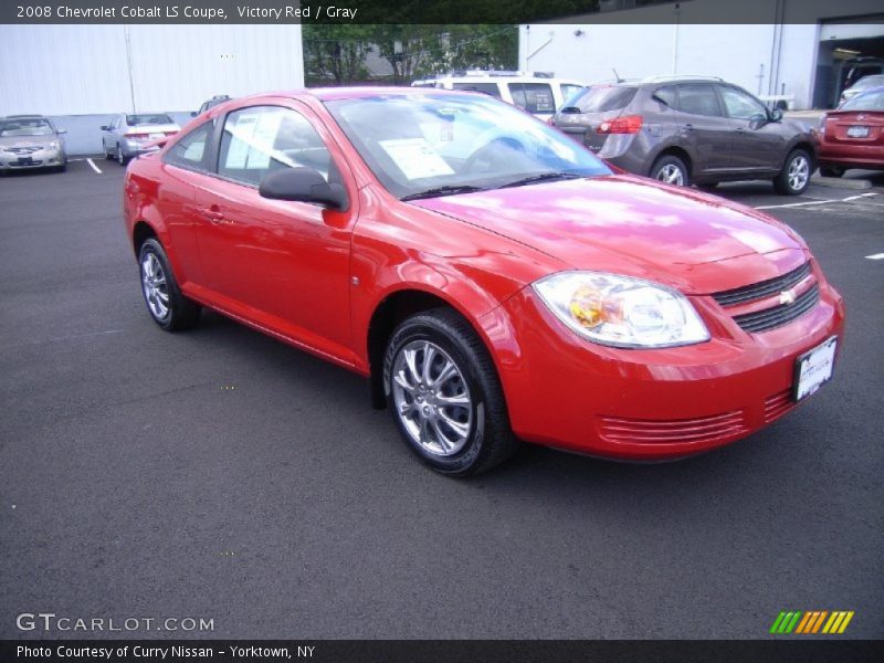 Victory Red / Gray 2008 Chevrolet Cobalt LS Coupe