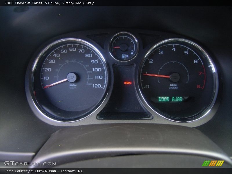 Victory Red / Gray 2008 Chevrolet Cobalt LS Coupe