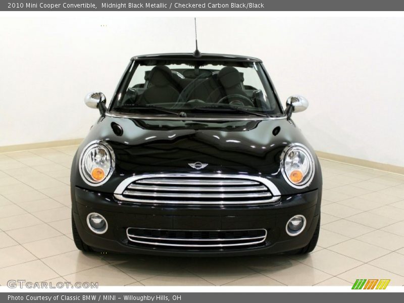 Midnight Black Metallic / Checkered Carbon Black/Black 2010 Mini Cooper Convertible