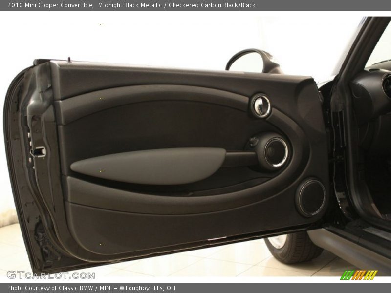 Midnight Black Metallic / Checkered Carbon Black/Black 2010 Mini Cooper Convertible