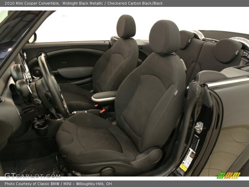 Midnight Black Metallic / Checkered Carbon Black/Black 2010 Mini Cooper Convertible