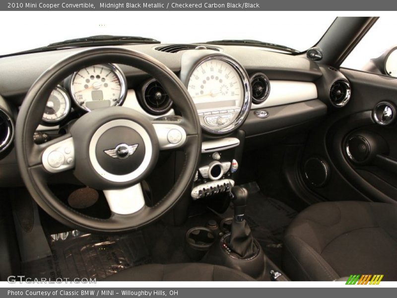 Midnight Black Metallic / Checkered Carbon Black/Black 2010 Mini Cooper Convertible