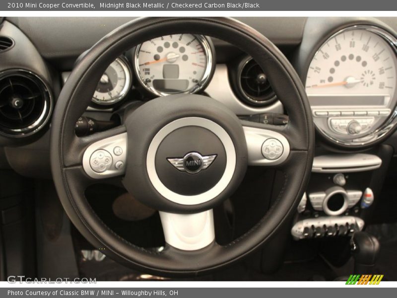 Midnight Black Metallic / Checkered Carbon Black/Black 2010 Mini Cooper Convertible