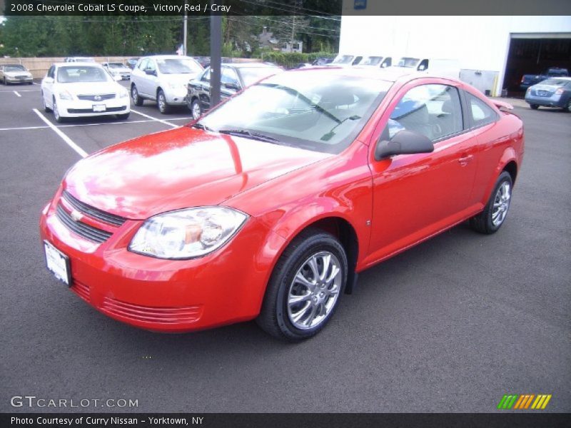 Victory Red / Gray 2008 Chevrolet Cobalt LS Coupe