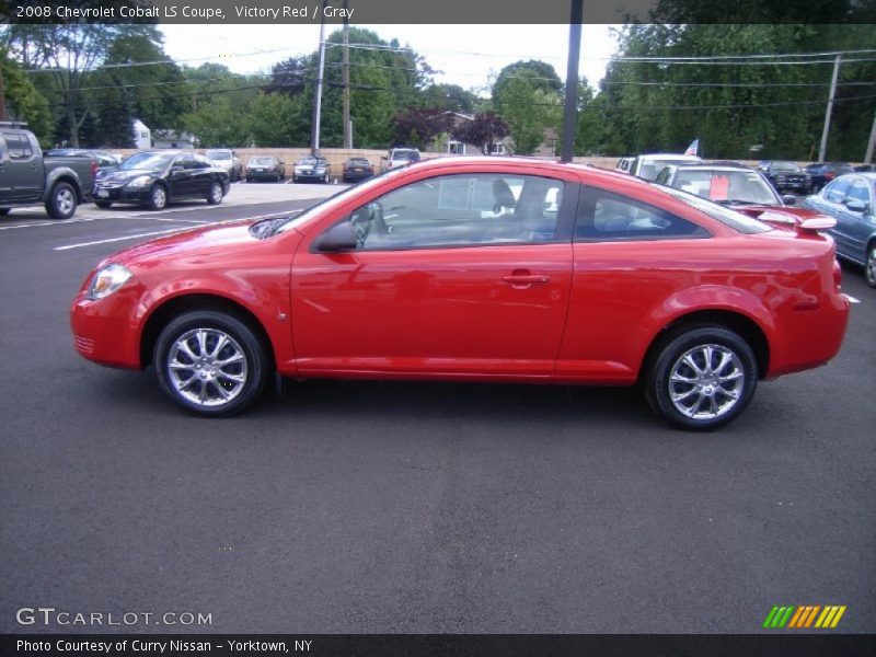 Victory Red / Gray 2008 Chevrolet Cobalt LS Coupe