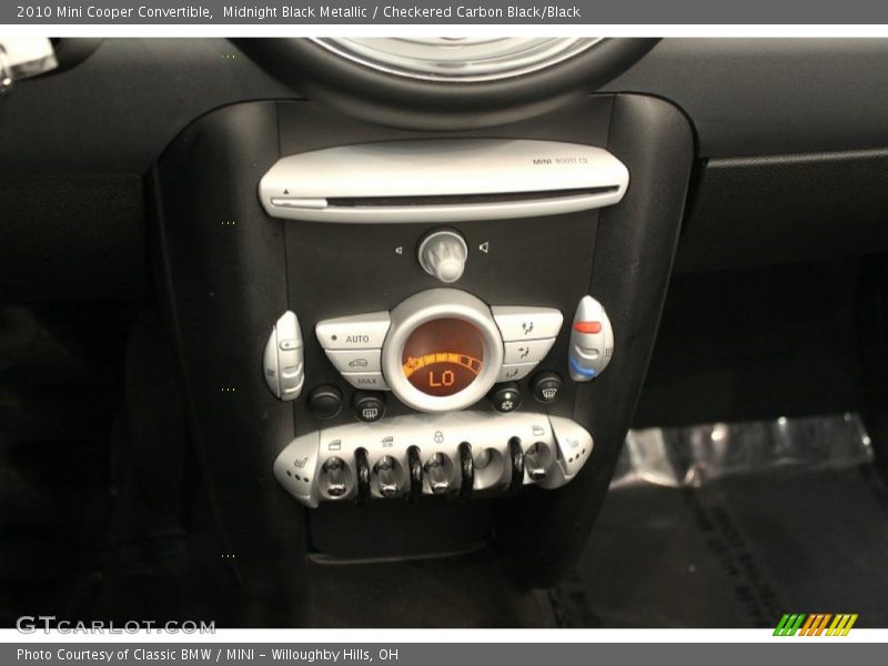Midnight Black Metallic / Checkered Carbon Black/Black 2010 Mini Cooper Convertible